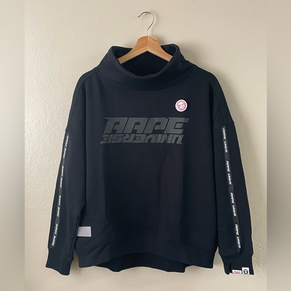 Aape by A bathing Aape somewhere in the university high neck graphic sweatshirt